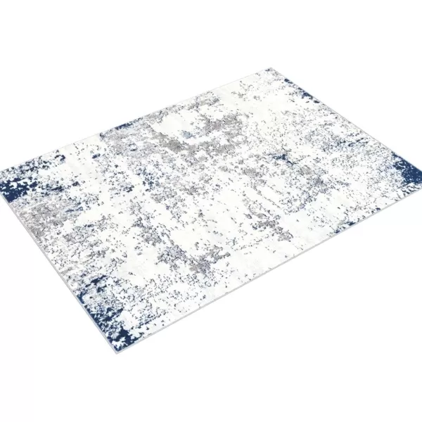 Livabliss Arti Modern Abstract Area Rug 53quot x 73quot Medium GrayDark BlueGray