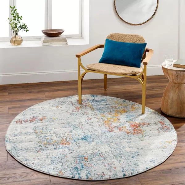 Livabliss Arti Modern Abstract Area Rug 53quot x 73quot Medium GrayTealCoral