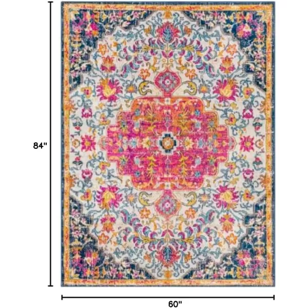 imageLivabliss Carldale Vintage Medallion Area Rug53quot x 71quotPinkPink