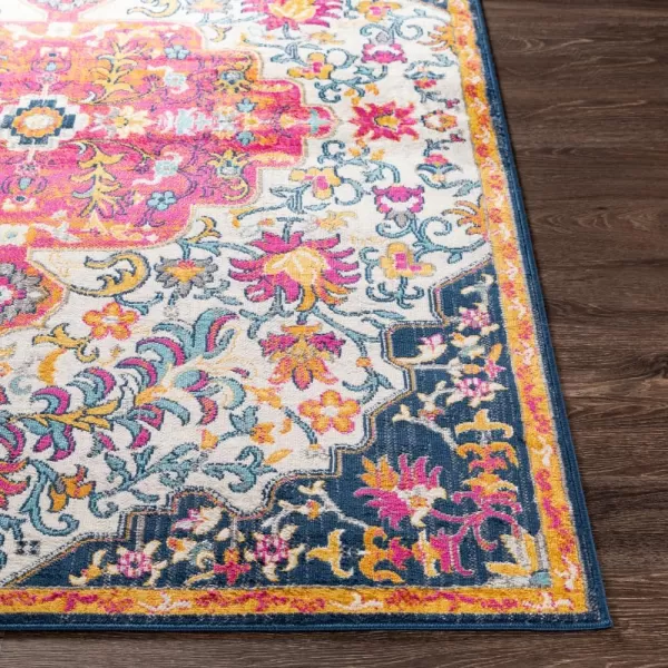 imageLivabliss Carldale Vintage Medallion Area Rug53quot x 71quotPinkPink