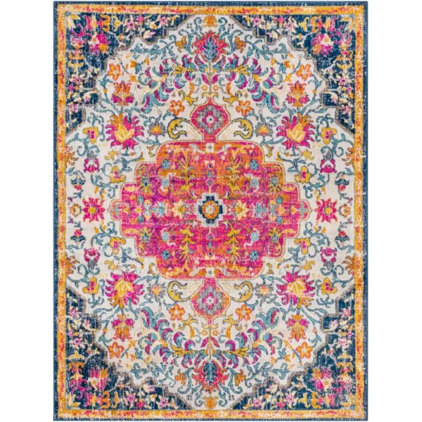 imageLivabliss Carldale Vintage Medallion Area Rug53quot x 71quotPinkPink