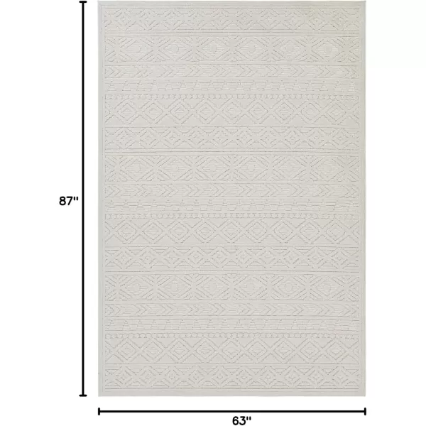 imageLivabliss Keshori Outdoor Bohemian Area Rug 53quot x 73quot Cream