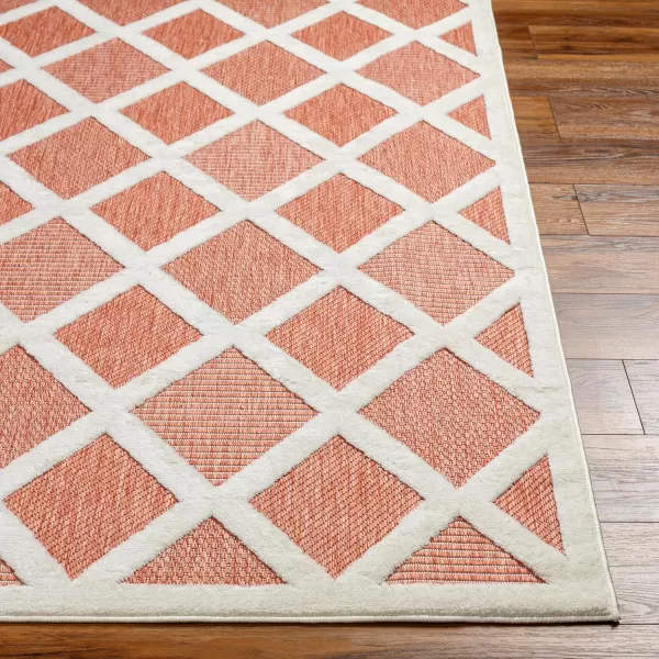 imageLivabliss San Diego Geometric Outdoor Area Rug53quot x 7TanRustOffwhite