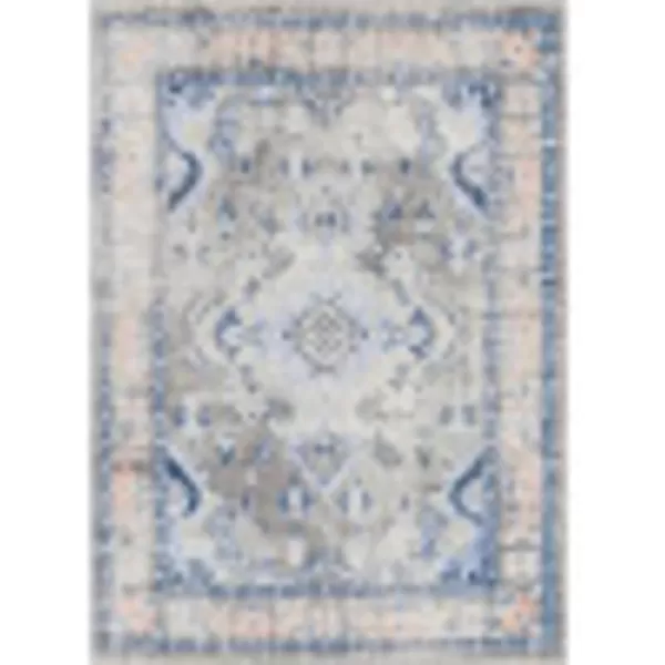 imageMartino Classic Medallion Area RugMedium GrayBlue