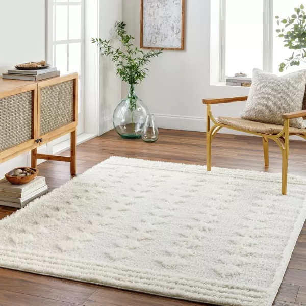 imageArtistic Weavers Rodos Modern Diamond Shag Rug53quot x 7Tan53 x 7