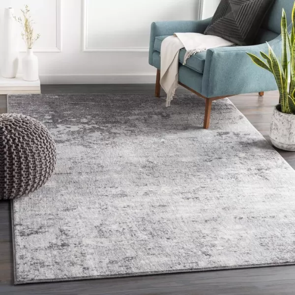 imageLivabliss Choukri Modern Abstract Area Rug53quot x 73quotLight GraySilver Gray