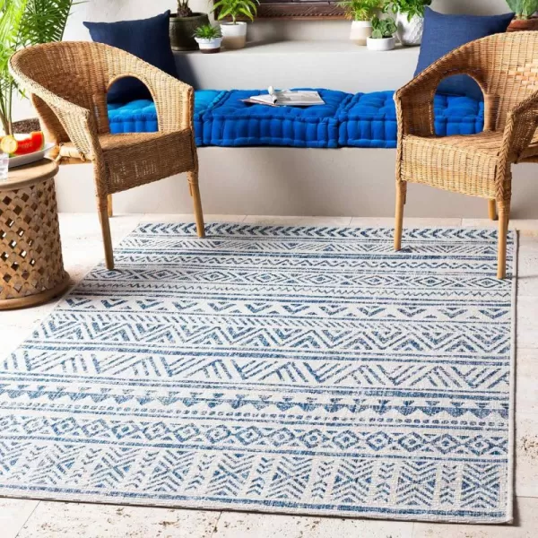 imageLivabliss Esperanza Outdoor Area Rug53quot x 77quotBlueWhite