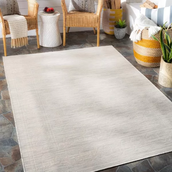 imageLivabliss Rita Outdoor Traditional Area Rug 51quot x 7 Light Gray