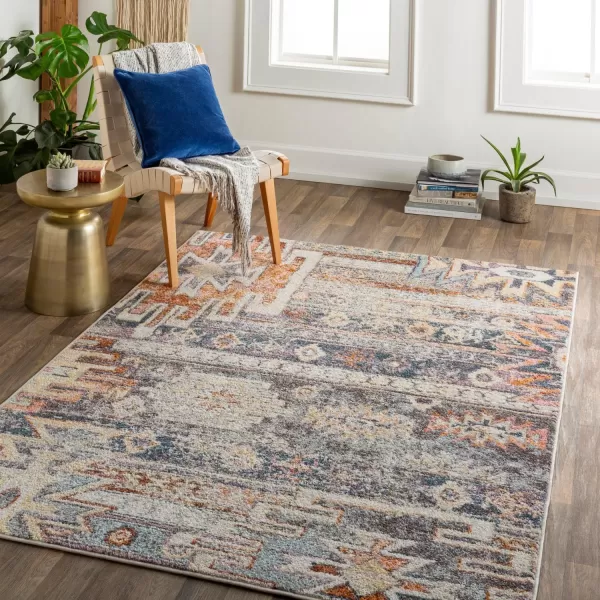 imageLivabliss Ashens Rustic Area Rug53quot x 73quotDenimDenim