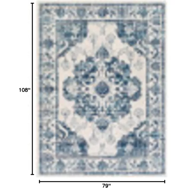 imageLivabliss Delney Oriental Area Rug53quot x 71quotYellowBlue