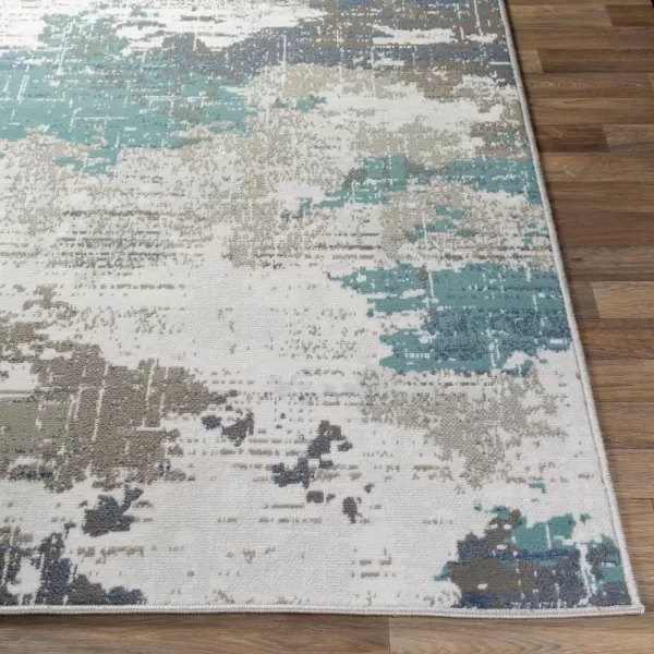 imageLivabliss Geneva Modern Abstract Area Rug53quot x 73quotTealTeal