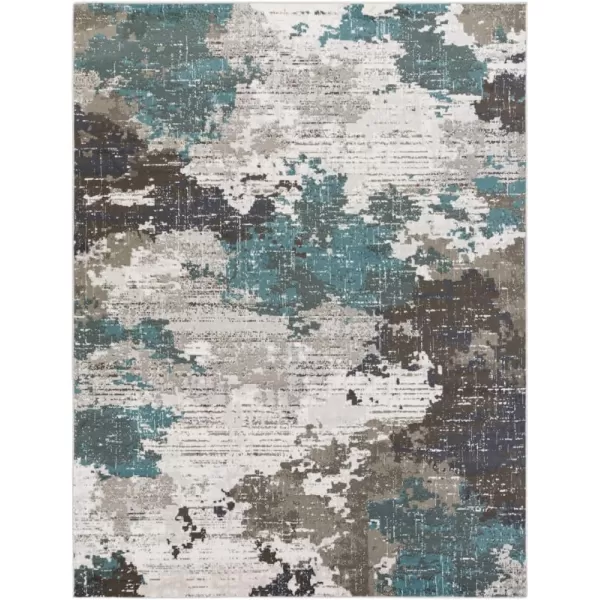 imageLivabliss Geneva Modern Abstract Area Rug53quot x 73quotTealTeal