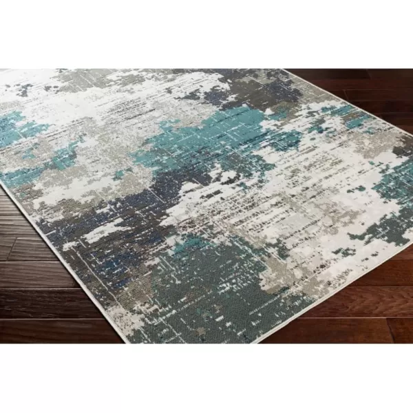 imageLivabliss Geneva Modern Abstract Area Rug53quot x 73quotTealTeal