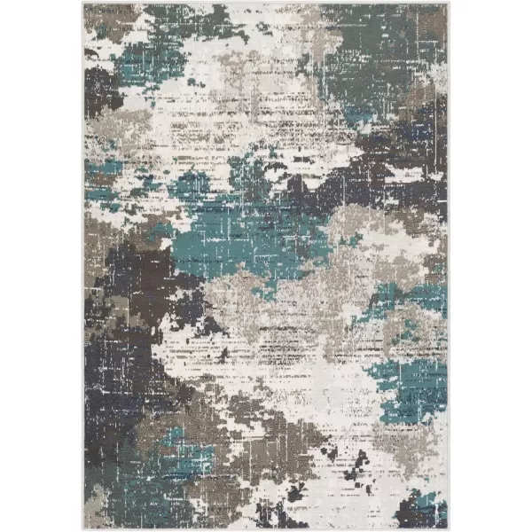 imageLivabliss Geneva Modern Abstract Area Rug53quot x 73quotTealTeal