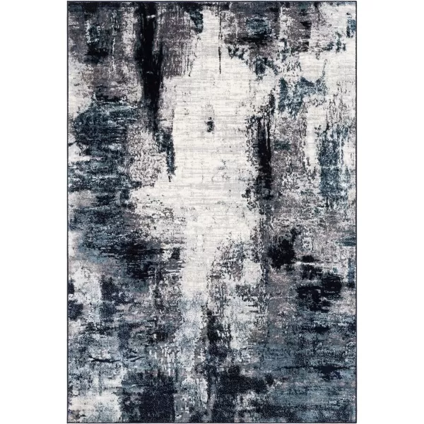 imageLivabliss Houda Modern Abstract Area Rug 53quot x 73quot Silver GrayAqua