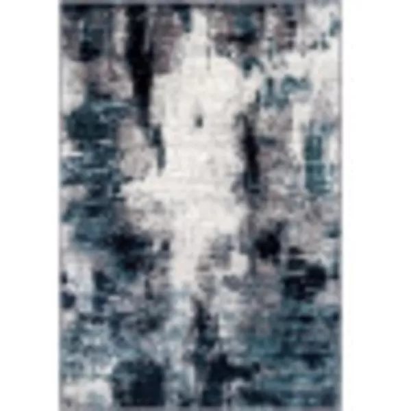 imageLivabliss Houda Modern Abstract Area Rug 53quot x 73quot Silver GrayAqua