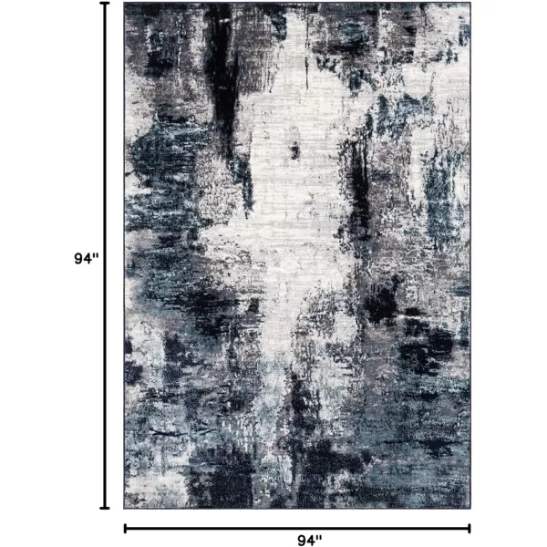 imageLivabliss Houda Modern Abstract Area Rug 53quot x 73quot Silver GrayAqua