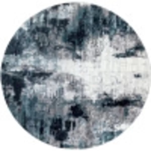 imageLivabliss Houda Modern Abstract Area Rug 53quot x 73quot Silver GrayAqua