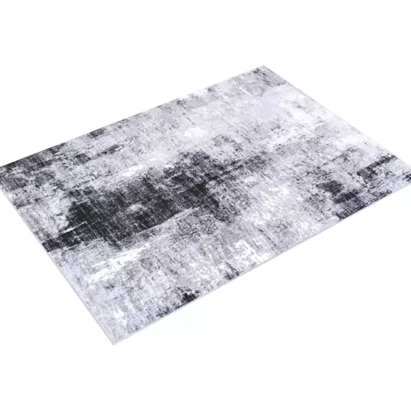 imageLivabliss Houda Modern Abstract Area Rug 53quot x 73quot Silver GrayBlackNavy