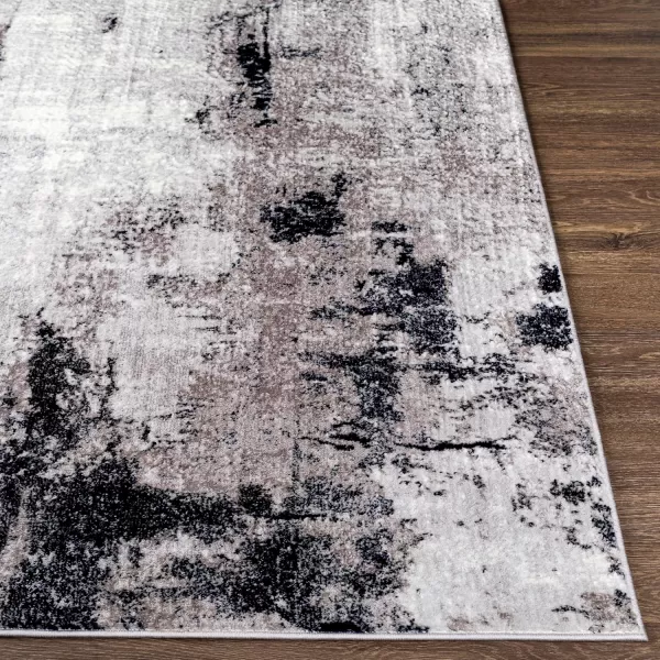 imageLivabliss Houda Modern Abstract Area Rug 53quot x 73quot Silver GraySilverCharcoal