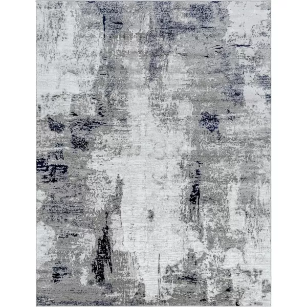 imageLivabliss Houda Modern Abstract Area Rug 53quot x 73quot Silver GraySilverCharcoal