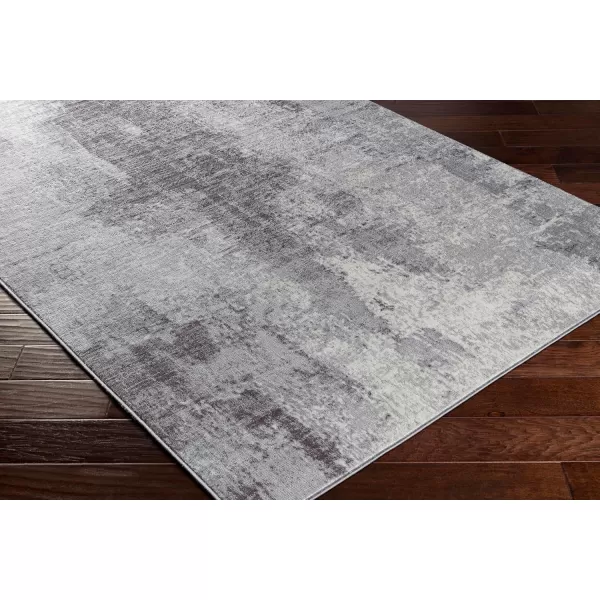 imageLivabliss Houda Modern Abstract Area Rug 53quot x 73quot Silver GraySlate