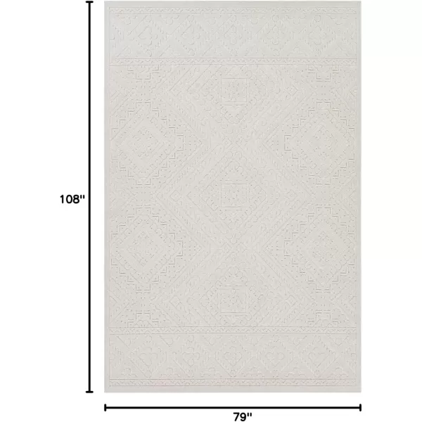 imageLivabliss Ivor Outdoor Textured Area Rug53quot x 73quotCream67 x 9