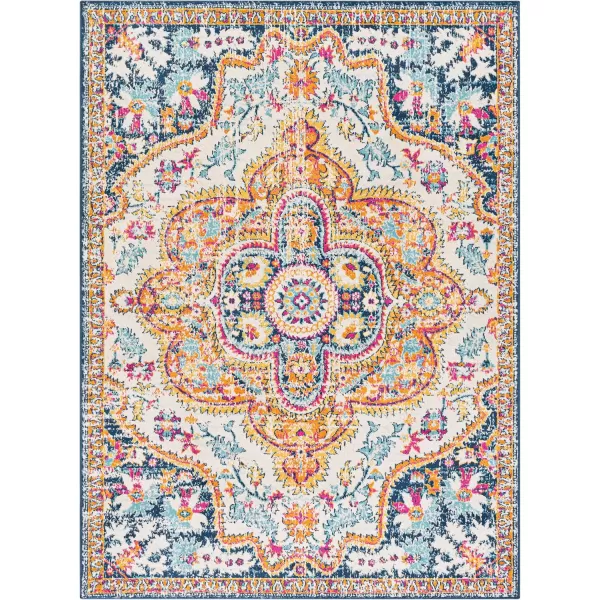 imageLivabliss Nyburg Vintage Medallion Area Rug53quot x 71quotBurnt OrangeMedium GrayBurnt OrangeMedium Gray