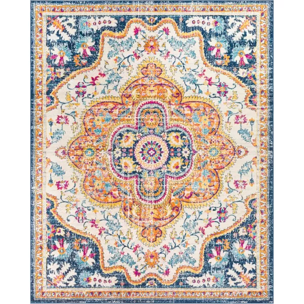 imageLivabliss Nyburg Vintage Medallion Area Rug53quot x 71quotBurnt OrangeMedium GrayBurnt OrangeMedium Gray