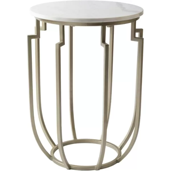 imageArtistic Weavers Gatsby Contemporary Marble End Table 25quot H W x 19quot D Champagne