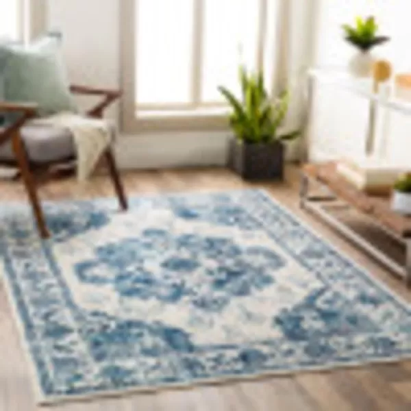 imageLivabliss Delney Oriental Area Rug53quot x 71quotYellowBlue