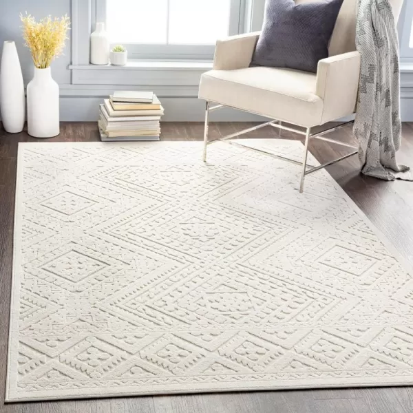 imageLivabliss Ivor Outdoor Textured Area Rug53quot x 73quotCream67 x 9