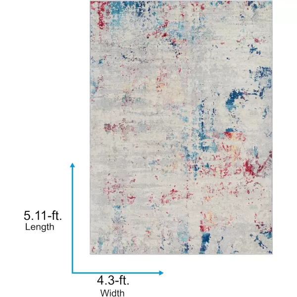 imageArtistic Weavers Doria Modern Abstract Area Rug710quot x 103quotBlueDark RedBlueDark Red