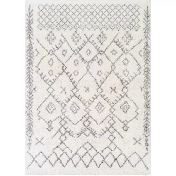 imageArtistic Weavers Hawk Bohemian Shag Area Rug 53quot x 73quot CreamGrey