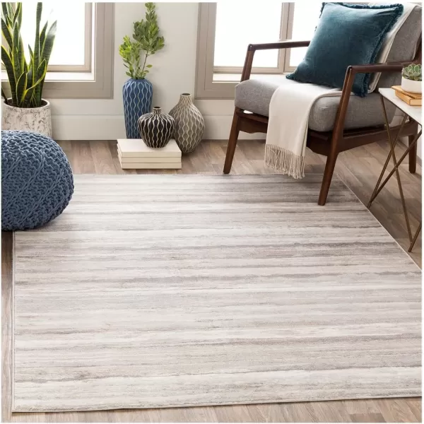 imageArtistic Weavers Robin Modern Striped Area Rug53quot x 71quotIvoryMedium Gray