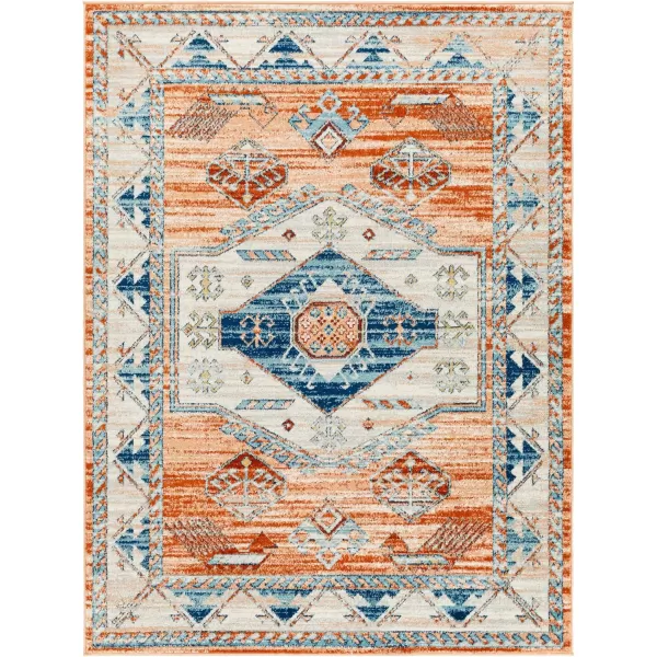 imageArtistic Weavers Tevazu Vintage Area Rug53quot x 7Light GrayOrange