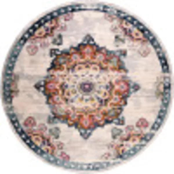 imageLivabliss Alyssia Vintage Medallion Area Rug710quot x 103quot OrangeOrange