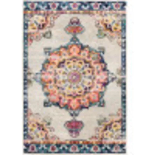 imageLivabliss Alyssia Vintage Medallion Area Rug710quot x 103quot OrangeOrange