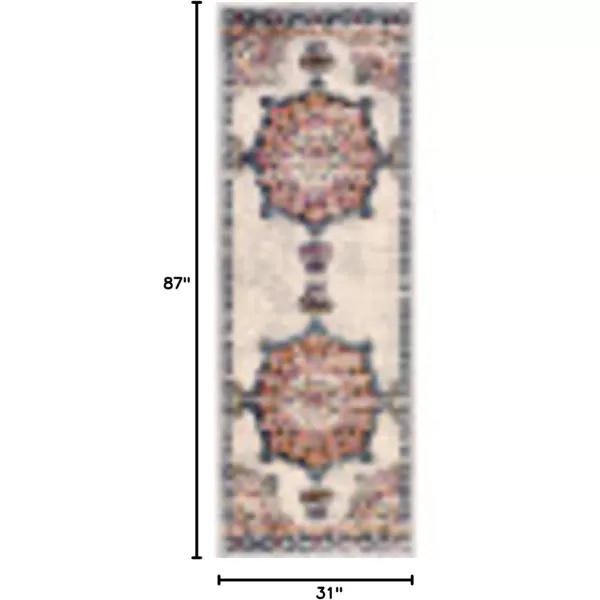 imageLivabliss Alyssia Vintage Medallion Area Rug710quot x 103quot OrangeOrange