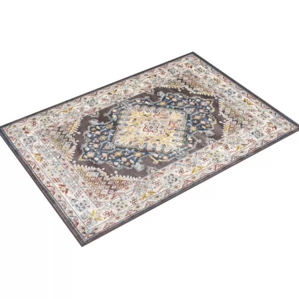 imageLivabliss Anja Oriental Medallion Area Rug710quot x 103quotTaupeDark Brown