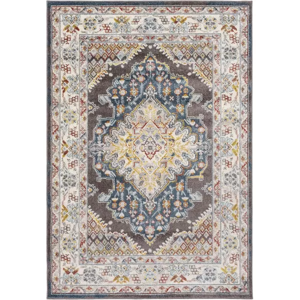 imageLivabliss Anja Oriental Medallion Area Rug710quot x 103quotTaupeDark Brown