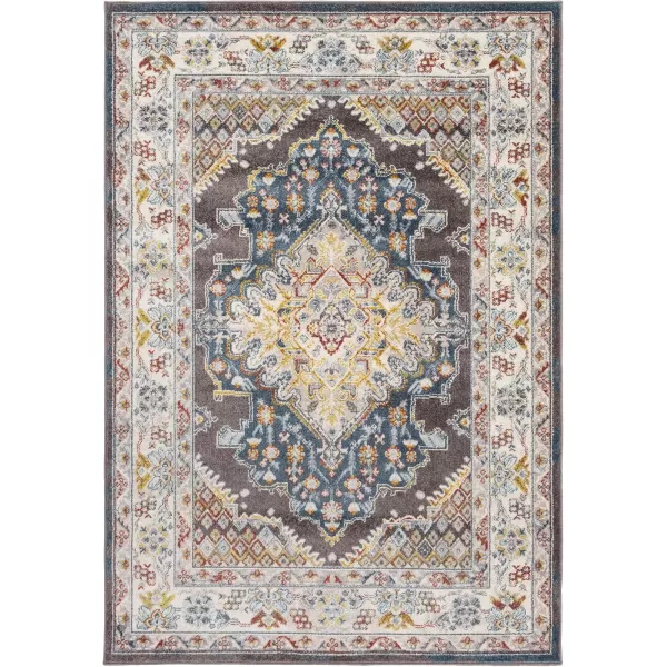 imageLivabliss Anja Oriental Medallion Area Rug710quot x 103quotTaupeDark Brown