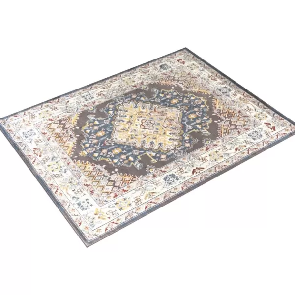 imageLivabliss Anja Oriental Medallion Area Rug710quot x 103quotTaupeDark Brown