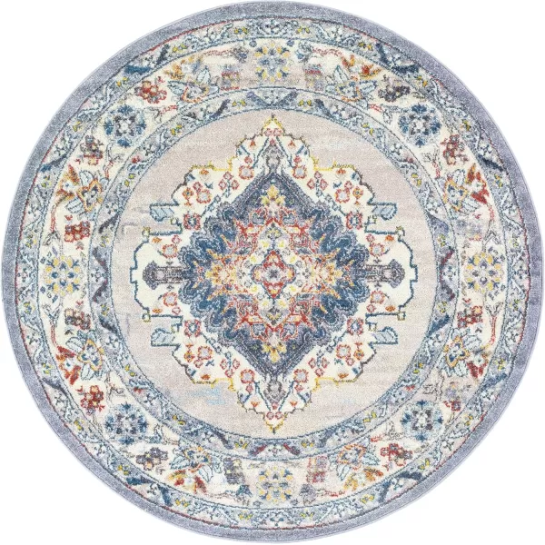 imageLivabliss Anja Oriental Medallion Area Rug710quot x 103quotTaupeGrey