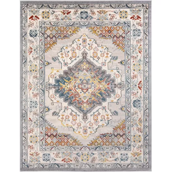 imageLivabliss Anja Oriental Medallion Area Rug710quot x 103quotTaupeGrey