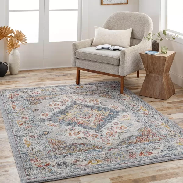 imageLivabliss Anja Oriental Medallion Area Rug710quot x 103quotTaupeGrey