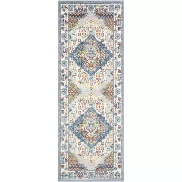 imageLivabliss Anja Oriental Medallion Area Rug710quot x 103quotTaupeGrey