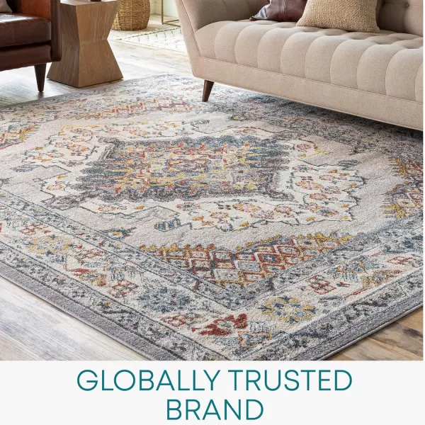 imageLivabliss Anja Oriental Medallion Area Rug710quot x 103quotTaupeGrey