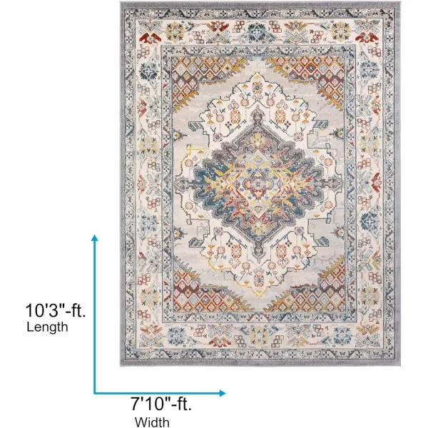 imageLivabliss Anja Oriental Medallion Area Rug710quot x 103quotTaupeGrey