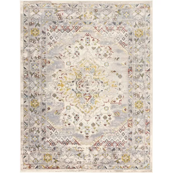 imageLivabliss Anja Oriental Medallion Area Rug710quot x 103quotTaupeTaupe